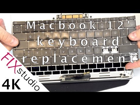 Macbook Retina 12 A1534 - keyboard replacement part 1 [4K]